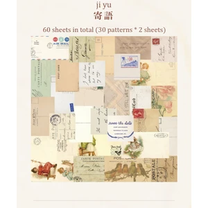 Sf Scrapbook 30 Parça Mektup Desenli Scrapbook Kağıt Seti Vintage Scrapbooking