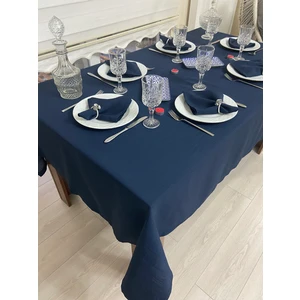 Zeren Home Polyester Keten Dertsiz Masa Örtüsü Lacivert