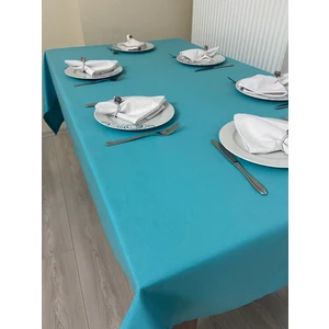 Zeren Home Sıvı Geçirmez Keten Dertsiz Masa Örtüsü Cam Göbeği
