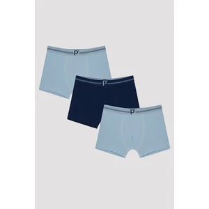 Erkek Çocuk Mavi Tonlu 3lü Boxer