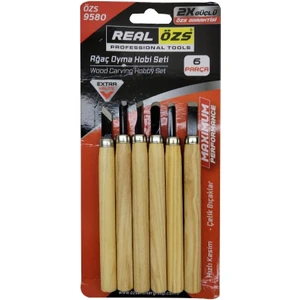 Real Özs Ağaç Oyma Hobi Seti 6 Parça