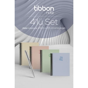 Note Mini Defter Spiralli 4 Lü Set