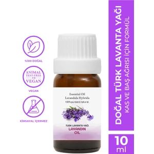 Türk Lavanta Yağı,100 Doğal Bitkisel Uçucu Yağ, Lavandin Oil, Lavandula Hybrida 10 Ml