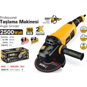 180 mm Flex Taşlama 2500W