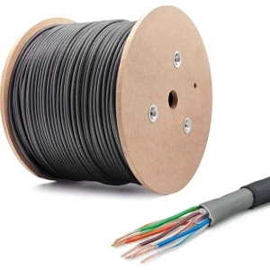 Cat6 Kablo 15 Metre Siyah Jaksız