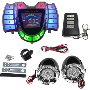 Motosiklet Stereo Hoparlörler Kablosuz Bluetooth Mp3 Çalar Su Geçirmez Fm Ses Motorlu Scooter Bisiklet Atv Utv Için (Yurt Dışından)