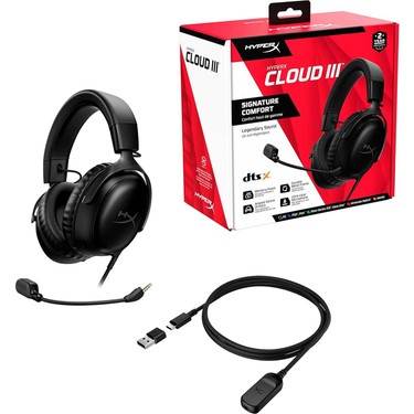 HyperX Cloud III Siyah Kablolu Oyuncu Kulaklığı 727A8AA Fiyatı