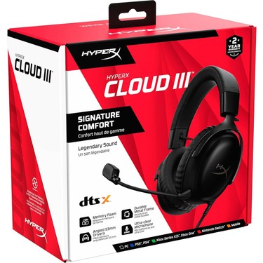 HyperX Cloud III Siyah Kablolu Oyuncu Kulaklığı 727A8AA Fiyatı