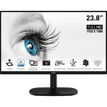 MSI 23.8 PRO MP245V 1920x1080 (FHD) FLAT VA 100HZ 1MS Fiyatı