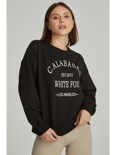 Giysa Siyah Kad n O Yaka Calabasas Bask l Sweatshirt Fiyat