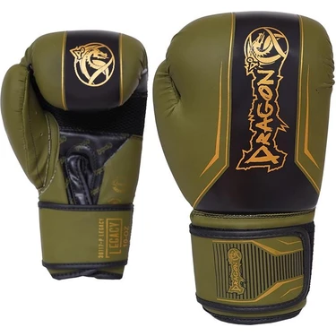 DragonDo 30117-P Legacy Kick Boks Eldiveni 12 oz Yeşil Renkli Uzun Ömürlü Kullanım İçin