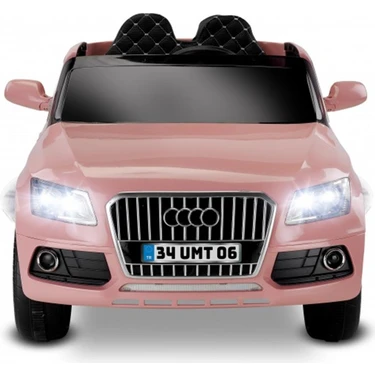 Babyhope 437-Q Pembe Akülü Araba 12 V 30 kg Taşıma Kapasitesi ile Tek Kişilik Yarış