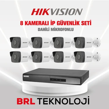 Hikvision 8 Kameralı 4 Mp Ip Güvenlik Kamera Seti (Dahili