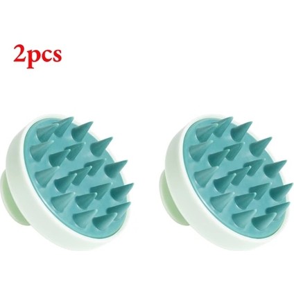 2 Adet Yeşil Saç Masaj Tarak Silikon Şampuan Saç Derisi Kafa Vücut Saç Derisi Masaj Fırçası Saç Yıkama Tarağı Duş Fırçası Banyo Spa Masaj Fırçası (Yurt Dışından)
