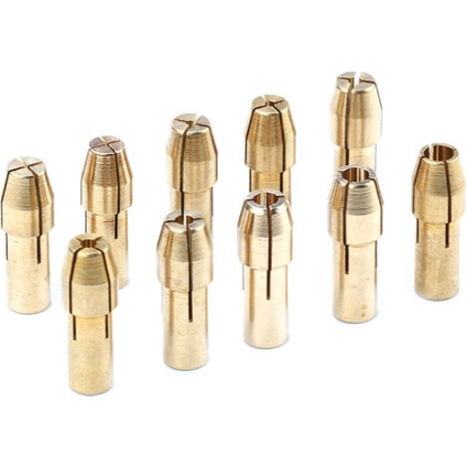 Grapety 11 Adet Pirinç Pens + Somun Seti 0.5-3.2mm Elektrikli Taşlama Dört Loblu Bakır Chuck 4.8mm Sap Çapı Döner Matkap Ucu Chuck Somun Aracı (Yurt Dışından)