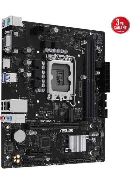 PRIME H610M-R-SI Intel H610 DDR5 5600 LGA1700 DP HDMI VGA M2 USB3.2 mATX - Beyaz Kutu (PRIME H610M-R-SI) Anakart