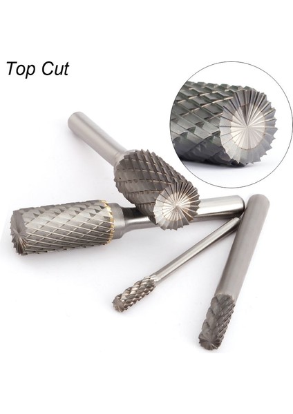 Karbür Çapak Düz Döner Çapak A 6X8MM Üst Kesim Stili Oyma Öğütücü Aşındırıcı Aletler Tungsten Çelik Döner Dosya Karbür Çapak Freze Matkap Metal Için 3-16MM (Yurt Dışından) modelleri