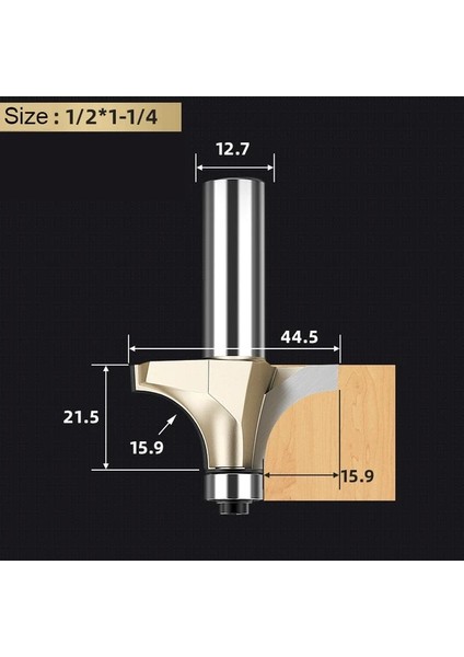 Y00319 Karbür Köşe Yuvarlak Yönlendirici Bit Ahşap Için Rulmanlı Tungsten Karbür Freze Kesici Cnc End Mill Ağaç Işleme Aracı Kesiciler (Yurt Dışından)