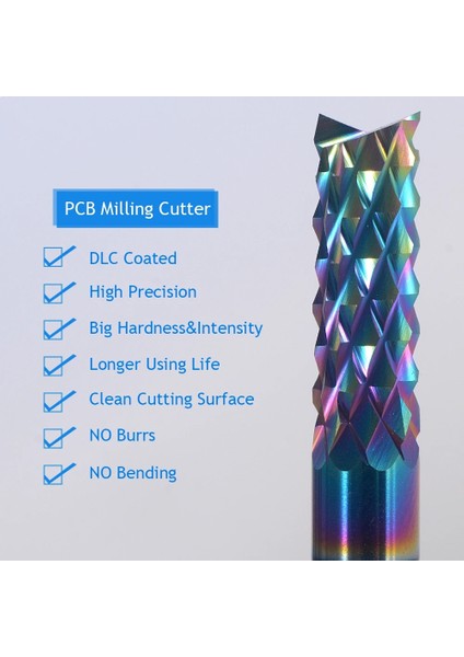 8.0X35X70L 1 Adet 3.175 4 5 6 8mm Shank Dlc Kaplama Pcb Freze Kesici Cnc Gravür Uçları Mısır End Mill Freze Aletleri Devre (Yurt Dışından)