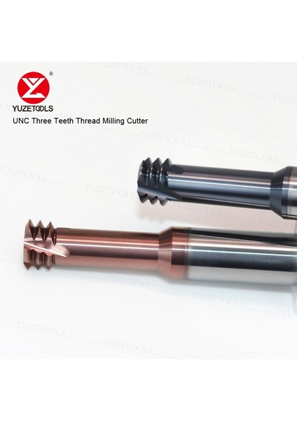 Unc8-36 P.m.k Cnc Karbür Amerika Unc Kesici Üç Diş Konu Freze Kesici Unc3/8-16 Alüminyum Çelik Için Tungsten Çelik Parmak Freze Işleme (Yurt Dışından)