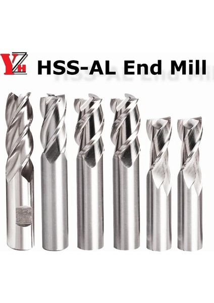 18MM Hss-Al 3 Kanallı Hss-Al Parmak Freze 2 3 4 Flüt Düz Şaftlı Cnc Metaltool Yüksek Hassasiyetli Çap 4mm 6mm 8mm 10MM 12MM 16MM 18MM 20MM 25MM (Yurt Dışından)