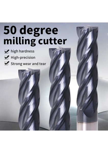 D5X20XD5X75L Parmak Freze Kesme HRC50 4 Flüt 4mm 5mm 6mm 8mm 12MM Metal Alaşım Karbür Freze Tungsten Çelik Freze Kesici Uç Freze Araçları (Yurt Dışından)