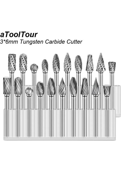 Paralel Şeritler 3*6mm Metal Çizim Tungsten Karbür Freze Kesici Döner Aracı Çapak Cnc Gravür Aşındırıcı Aletler Metal Işleme Freze Parlatma (Yurt Dışından)