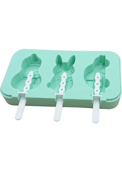 Yeşil Yeni Sıcak Karikatür Buz Popsicle Bar Silikon Kalıp Çıkarılabilir Kapaklı Buzlu Soğuk Demlemek Kahve Için Temizlemesi Kolay (Yurt Dışından) modelleri