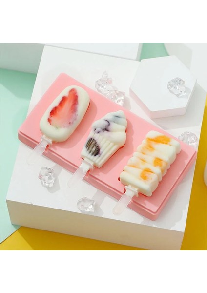 G Mavi Silikon Dondurma Kalıp Sevimli Dıy Çikolata Tatlı Popsicle Kalıpları Makinesi Çocuk Ev Yapımı Dondurma Kalıp Mutfak Alet (Yurt Dışından) fırsatları