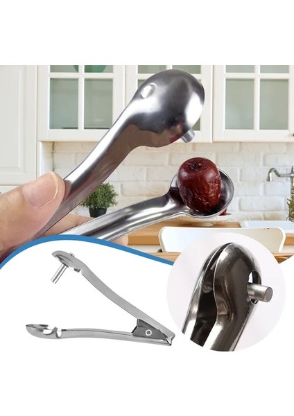 Gümüş Meyve Sıkacağı Bardağı Yedek Kiraz Pitter Aracı Paslanmaz Çelik Kiraz Pitter Taşınabilir Kiraz Çekirdeği Sökücü Sıkacağı Mikser Eki (Yurt Dışından)