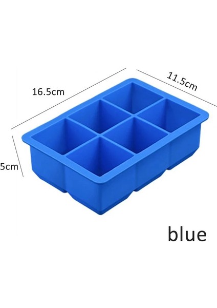 6 Izgara Kapaksız Buz Küpü Tepsi Silikon Yumuşak 2/4/6 Izgara Büyük Buz Küpü Kalıp Bpa Ücretsiz Büyük Kare Buz Topu Makinesi Kokteyl Viski Bar Aracı (Yurt Dışından) indirimleri