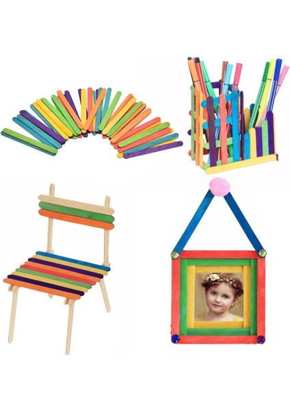 50 Adet Renkli 65MM 50 Adet/grup Renkli Ahşap Dondurma Çubukları Doğal Ahşap Çocuklar Dondurma Çubukları Çocuklar Dıy El Sanatları Sanat Dondurma Lolly Kek Araçları (Yurt Dışından) modelleri