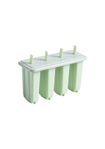 Yeşil 4 Parça Popsicle Kalıp Yeniden Kullanılabilir Dıy Ev Yapımı Tatlı Dondurucu Meyve Suyu Buz Pop Küp Kalıp Formları Popsicle Kalıp (Yurt Dışından)