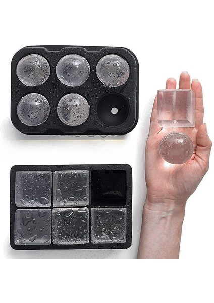 6 Izgara Gıda Sınıfı Silikon Buz Kalıbı Kalıp Yeniden Kullanılabilir Buz Küpü Kalıp Buz Topu Kalıbı Kare Buz Yapım Makinesi Dondurma Araçları Mutfak Aksesuarları (Yurt Dışından) modelleri