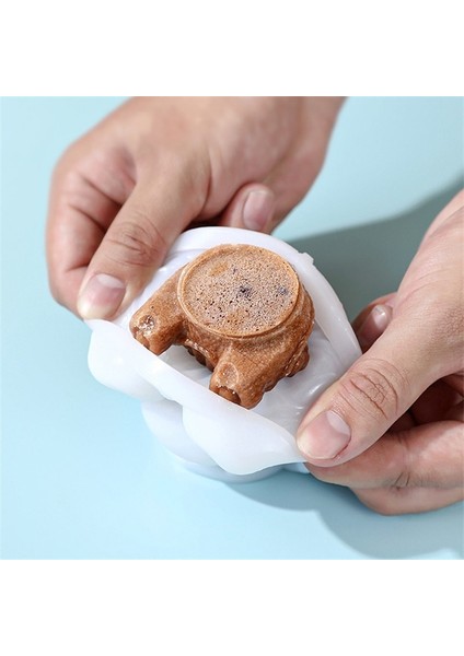 Küçük 1 Adet Ayı Buz Küpü Kalıp Gıda Sınıfı Silikon Kokusuz Karikatür Viski Şarap Içecek Kahve Buz Kalıp Kahve Dondurma Kalıp Mutfak Aracı (Yurt Dışından) modelleri