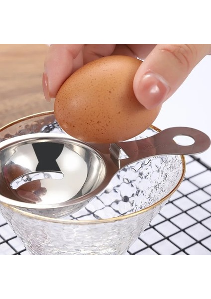 304 Tip C Paslanmaz Çelik Yumurta Beyaz Sarısı Ayırıcı Aracı Pişirme Aksesuarları Mutfak Aracı Yumurta Bölücü Pişirme Pişirme El Yumurta Gadget (Yurt Dışından) fiyatları