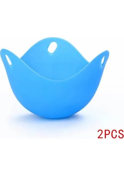 Mavi 2 Adet/paket Tencere Kalıp Poşe Yumurta Çapı 9 cm Yumurta Araçları Yumurta Kaçak Avcı Mutfak Fincan Silikon Haşlanmış Pişirme Aşçı Kaçak Avcı (Yurt Dışından)