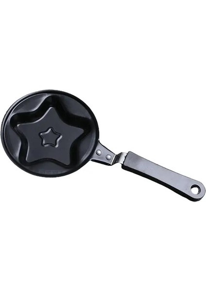 Pentagram Kullanışlı Pürüzsüz Kenar Yumurta Tavası Asılı Delik Tasarımı Hatta Isıtma Mini Taşınabilir Kalp Şekli Kızarmış Yumurta Kalıp Kahvaltı Kızartma Tavası (Yurt Dışından)