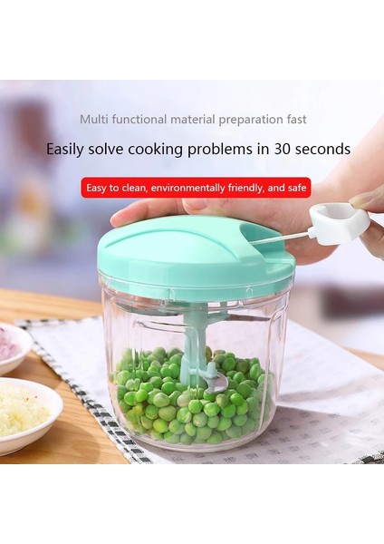 Pembe 500 ml Manuel Mutfak Yiyecek Parçalayıcı Mini Sarımsak Püre Öğütücü USB Taşınabilir Kıyma Makinesi Mutfak Gadget Sebze Doğrayıcı (Yurt Dışından)
