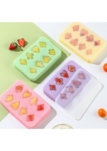 Mor Buz Kalıp Silikon Ev Buzdolapları Kapaklı Hızlı Dondurucu Gıda Sınıfı Buz Yapma Mutfak Yaz Aletleri (Yurt Dışından) fiyatları