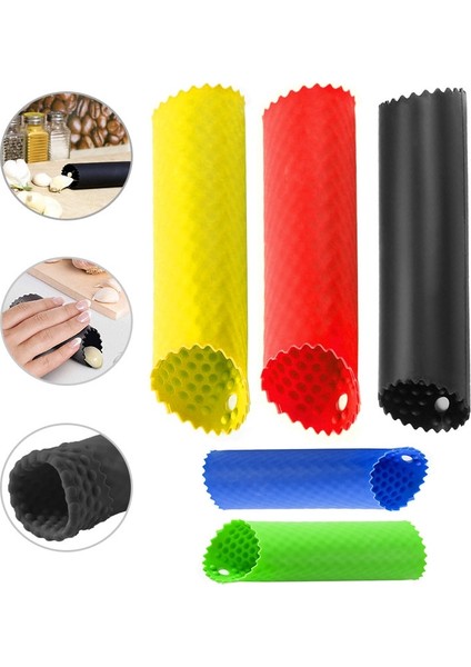 Kırmızı Mutfak Aletleri Sarımsak Striptizci Tüp Silikon Sarımsak Soyucu Çok Fonksiyonlu Kolay Kullanışlı Sebze Soyucu Toksik Olmayan Mutfak Aletleri (Yurt Dışından)