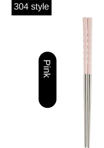 B04 1 Çift Paslanmaz Çelik Çubuklar Yeniden Kullanılabilir Kaymaz Gıda Çubukları Sofra Taşınabilir Çin Çubuklarını Sofra Mutfak Aletleri (Yurt Dışından) fiyatları