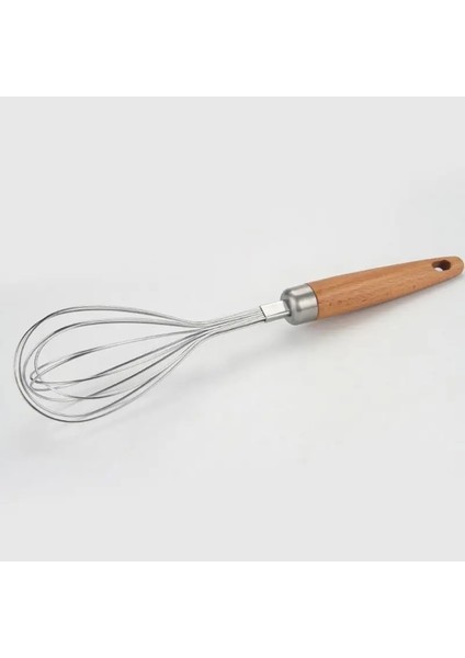 Çok Paslanmaz Çelik Yumurta Çırpıcı El Mikseri Çok Fonksiyonlu Kek Karıştırma Çırpma Frother Ahşap Saplı Mutfak Alet Pişirme Malzemesi (Yurt Dışından)