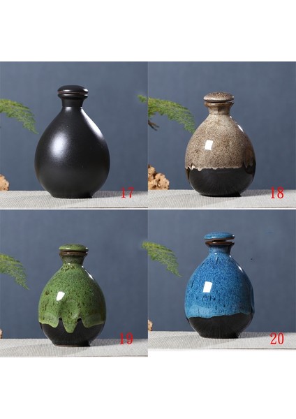 Stil 7 500 ml Sake Dağıtım Karaf Likör Isıtıcı Ev Seramik Şişe Barware Flagon Küçük Stoup Tek Mantarlı Pot (Yurt Dışından)