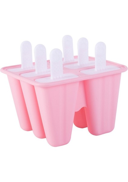 6 Delik Pembe Popsicle Kalıpları Gıda Sınıfı Silikon Buzlu Şeker Yapma Makinesi Kalıp 4/6/10 Kavite Dondurma Kalıp Kapaklı Dıy Ev Yapımı Dondurma Araçları (Yurt Dışından)