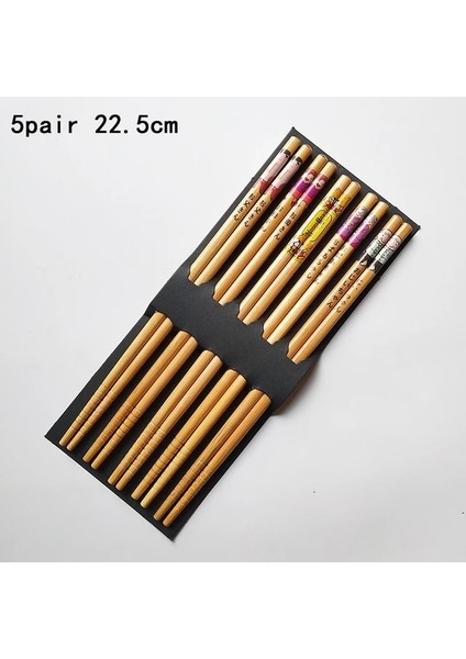 04-5pair 5 Pairs El Yapımı Japon Tarzı Bambu Suşi Çubuklarını Sofra Üst Sınıf Çin Doğal Bambu Ortak Çubuklarını Yeme Araçları (Yurt Dışından)