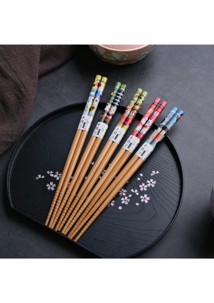 04-5pair 5 Pairs El Yapımı Japon Tarzı Bambu Suşi Çubuklarını Sofra Üst Sınıf Çin Doğal Bambu Ortak Çubuklarını Yeme Araçları (Yurt Dışından) modelleri