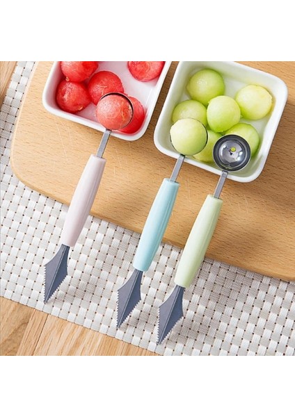 1 Adet Yeşil Mutfak Aksesuarları Çift Kafalı Paslanmaz Çelik Oyma Bıçağı Meyve Karpuz Dondurma Balye Kepçe Yığınları Kaşık (Yurt Dışından) fiyatları