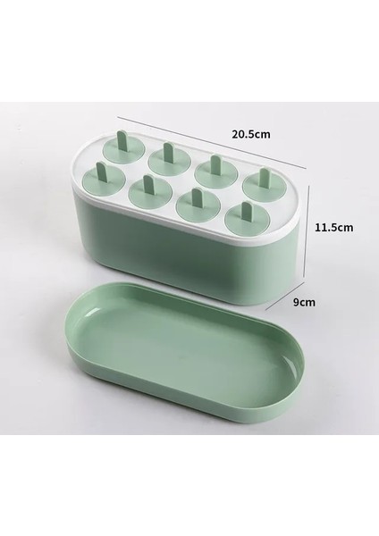 Yeşil 8 Parça 6/8 Hücre Dondurma Popsicle Kalıp Saplı Dondurma Kalıp Yaz Çocuk Dondurma Yapma Makinesi Buz Küpü Tepsi Kalıp Çocuklar Için (Yurt Dışından)