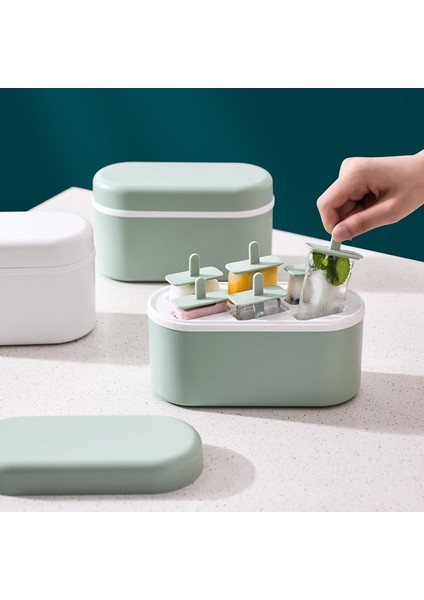 Yeşil 8 Parça 6/8 Hücre Dondurma Popsicle Kalıp Saplı Dondurma Kalıp Yaz Çocuk Dondurma Yapma Makinesi Buz Küpü Tepsi Kalıp Çocuklar Için (Yurt Dışından) modelleri